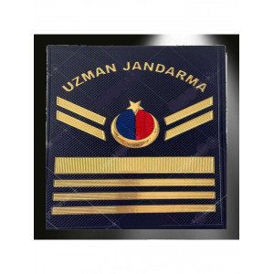 Asayiş Yelek Için Minyatür Uzman Jandarma 7 Kademeli Çavuş 3D Plastik Rütbe Cırtlı