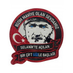 ''bizim Maviye Olan Sevdamız" Yazılı Atatürk Patch 7 cm 3D Plastik, 2025 Yeni Tip,
