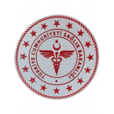 Sağlık Bakanlığı 3D Arması Beyaz 7 Cm, Yeni Model Tip Cırtlı, Standart Ölçü, 1.sınıf Ultra Kalite