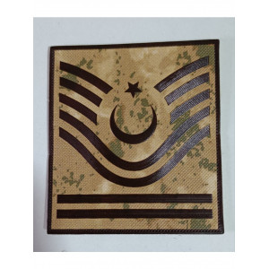 Jandarma Kamuflaj Astsubay Kıdemli Başçavuş Bir Çift Cırtlı 3D Plastik Tpu Rütbesi,