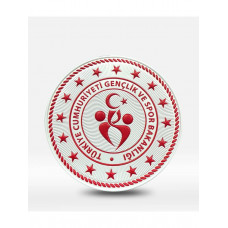 Gençlik ve Spor Bakanlığı Gögüs Arması 7 cm 3D Plastik Tpu, Yeni Tip, Cırtlı, 1.sınıf Kalite