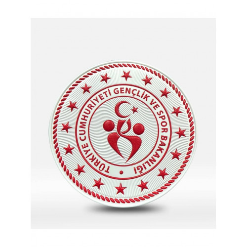 Gençlik ve Spor Bakanlığı Gögüs Arması 7 cm 3D Plastik Tpu, Yeni Tip, Cırtlı, 1.sınıf Kalite