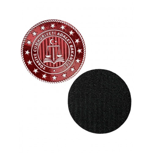 Adalet Bakanlığı Gögüs Arması 7 cm 3D Plastik Tpu, Yeni Tip, Cırtlı, Standart Ölçü, 1.sınıf Kalite