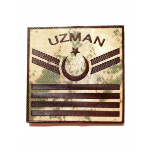 Jandarma 4 Kademeli Uzman Çavuş Kamuflaj Bir Çift Cırtlı 3D Plastik Tpu Kol Arması, Yeni Tip,