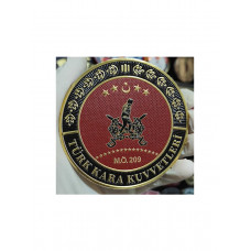 Türk Kara Kuvvetleri 9.5 cm Patch 3D Plastik Tpu, Yeni Model Tip Cırtlı, Standart Ölçü, 1.sınıf