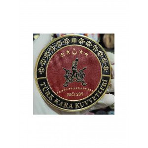 Türk Kara Kuvvetleri 9.5 cm Patch 3D Plastik Tpu, Yeni Model Tip Cırtlı, Standart Ölçü, 1.sınıf