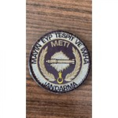 Çukurova Ütü Jandarma Mayın Eyp Tespit ve Imha Meti 8 cm Nakış Patch Peç