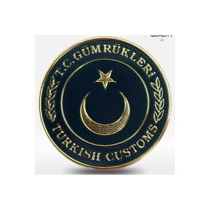  Gümrük Sağ Kol Arması 3D Plastik TPU, 2025 Yeni Tip, Cırtlı, Standart Ölçü, 1.sınıf Kalite