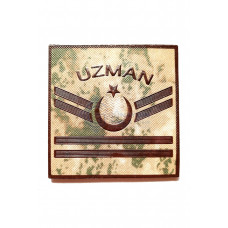 Kamuflaj J. Asayiş 2 Kademeli Uzman Çavuş 3D Plastik TPU Rütbe, Çift, 2025 Yeni Tip, Cırtlı