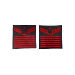 Jandarma Asayiş Uzman Çavuş 6 Kademeli 3D Plastik TPU Rütbesi, Bir Çift, Yeni Tip, Cırtlı