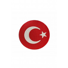 Yuvarlak Türk Bayrağı 3D, 2025 Yeni Tip, Cırtlı, Standart Ölçü, 1.sınıf Kalite