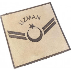 Çukurova Ütü Bizon Derisinden Uzman Çavuş Kol Rütbe 9 cm x 9 cm Cırtlı 2 Adet (Komando, Kamuflaj)