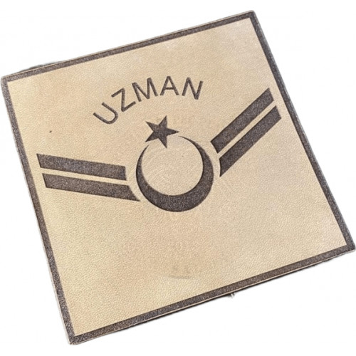 Çukurova Ütü Bizon Derisinden Uzman Çavuş Kol Rütbe 9 cm x 9 cm Cırtlı 2 Adet (Komando, Kamuflaj)