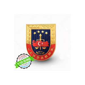 Jandarma Mont Yelek Arması, Bröve 3d Plastik TPU, Yeni Model Tip, Cırtlı, Standart Ölçü,