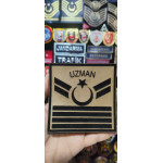 Bizon Derisinden Uzman Çavuş 4 Kademeli Kol Rütbe 9 cm x 9 cm Cırtlı 2 Adet (Komando, Kamuflaj)