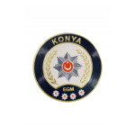  KONYA Polis Kol Arması 3D Plastik TPU, Yeni Tip, Cırtlı, Standart Ölçü, 1.sınıf Kalite