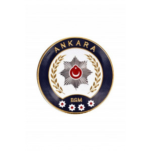Ankara Polis Arması 3D, 2025 Yeni Tip, Cırtlı, Standart Ölçü, 1.sınıf Kalite