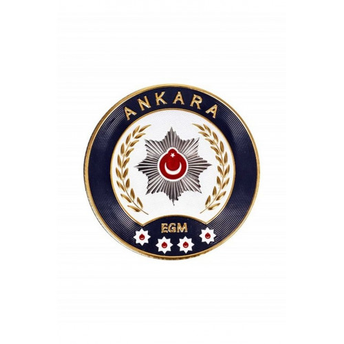 Ankara Polis Arması 3D, 2025 Yeni Tip, Cırtlı, Standart Ölçü, 1.sınıf Kalite