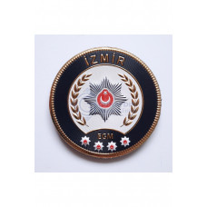  İzmir Polis Arması 3D, 2025 Yeni Tip, Cırtlı, Standart Ölçü, 1.sınıf Kalite