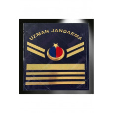 Uzman Jandarma 8 Kademeli Çavuş 3D Rütbe, 2025 Yeni Tip, Bir Çift Cırtlı, Standart Ölçü, 1.sınıf