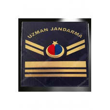 Minyatür Uzman Jandarma Asayiş 6 Kademeli Çavuş Mini Göğüs 3d Rütbe, 2025 Yeni Tip, Cırtlı