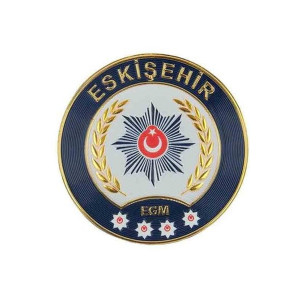  ESKİŞEHİR P o l i s Kol Arması 3D Plastik TPU, Yeni Tip, Cırtlı, Standart Ölçü, 1.sınıf Kalite