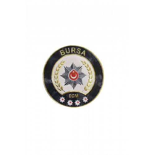  KÜTAHYA P o l i s Kol Arması 3D Plastik TPU, Yeni Tip, Cırtlı, Standart Ölçü, 1.sınıf Kalite
