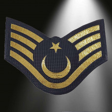 Minyatür JANDARMA Asayiş Astsubay Üstçavuş 3d Rütbesi,  Yeni Tip Cırtlı, Standart Ölçü, 