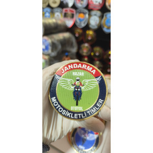HAZAR Jandarma Otoyol Motosikletli Timler 3d Gögüs Arma, Cırtlı, Standart Ölçü,