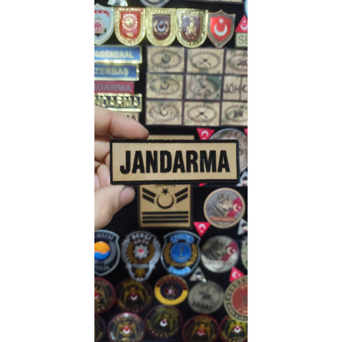 Çukurova Ütü Bizon Derisinden Compat Şapka Için ''jandarma'' 7 cm x 2 cm Peç, Jöh, Komando, Cırtlı, Standart Ölçü, 1.sınıf Kalite