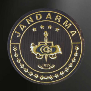  Jandarma ÖZEL Gold 3d Arması, 2025 Yeni Model Tip Cırtlı, Standart Ölçü, 1.sınıf Ultra Kalite