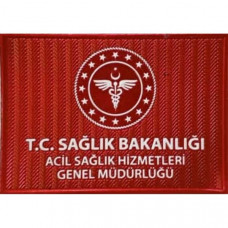 T.c Sağlık Bakanlığı Acil Sağlık Hizmetleri Genel Müdürlüğü Kol Arması 7x5 cm Cırtlı 3D Plastik Tpu