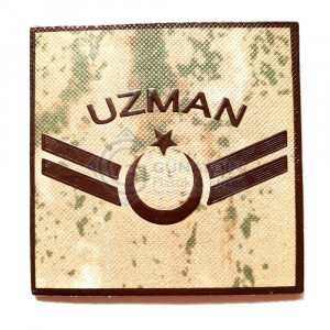 Kamuflaj Jandarma Komando Uzman Çavuş 3d Rütbesi Çift, 2025 Yeni Tip, Cırtlı