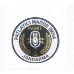 Jandarma Patlayıcı Madde Imha Pamit 3D Arması Cırtlı, Standart Ölçü