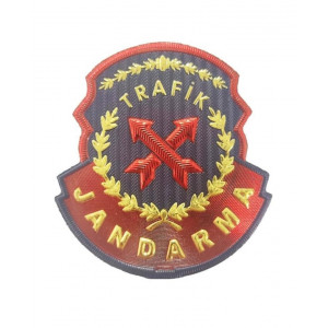 Jandarma Trafik Kol Arması 3d, 2025 Yeni Model Tip Cırtlı, Standart Ölçü, 1.sınıf Plastik Kalite
